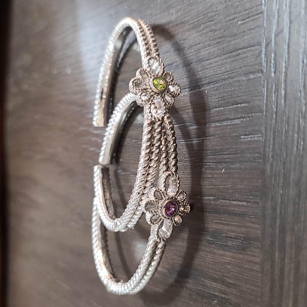 Judirh Ripka 925 SS Flower cuffs